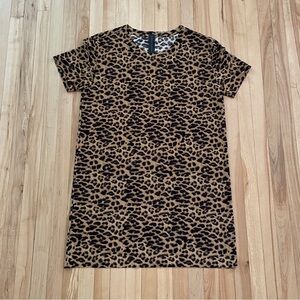 Norma Kamali Leopard Print T-Shirt Dress - Sz S (36)